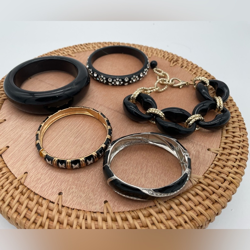 Lot of 5 Black Bracelets